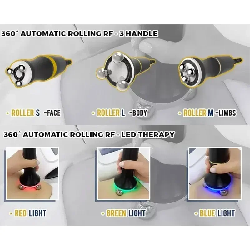 Radio Frequency Face Lift Machine - 3-in-1 360 graden rotatie roller LED-licht