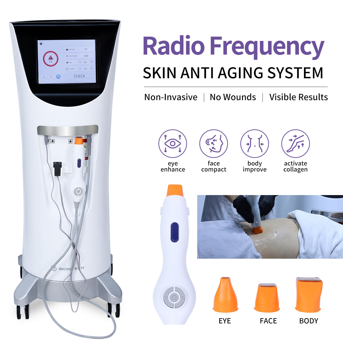 Professioneel 6.78MHz frequent - Radio Frequency Face Lift Machine recensie en prijs